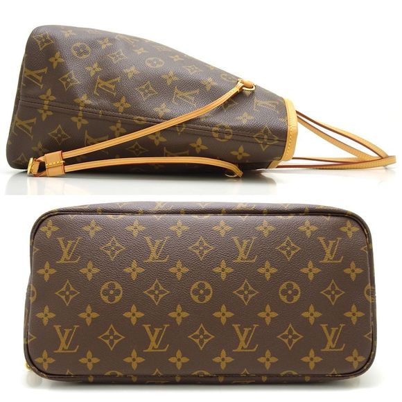 Louis Vuitton Monogram Neverfull MM Beige Tote Bag - Picture 2 of 6